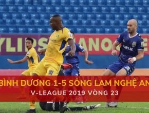 Highlight: Becamex Bình Dương 1-5 Sông Lam Nghệ An (V-League 2019 - Vòng 23)
