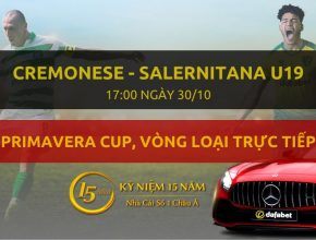 Cremonese - Salernitana U19 (17h00 ngày 30/10)