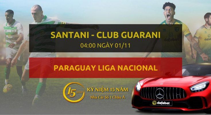 Deportivo Santani - Club Guarani (04h00 ngày 01/11)