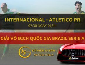 Internacional RS - Atletico Paranaense (07h30 ngày 01/11)