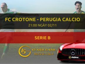 FC Crotone - Perugia Calcio (21h00 ngày 02/11)