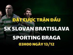 SK Slovan Bratislava - Sporting Braga (03h00 ngày 13/12)